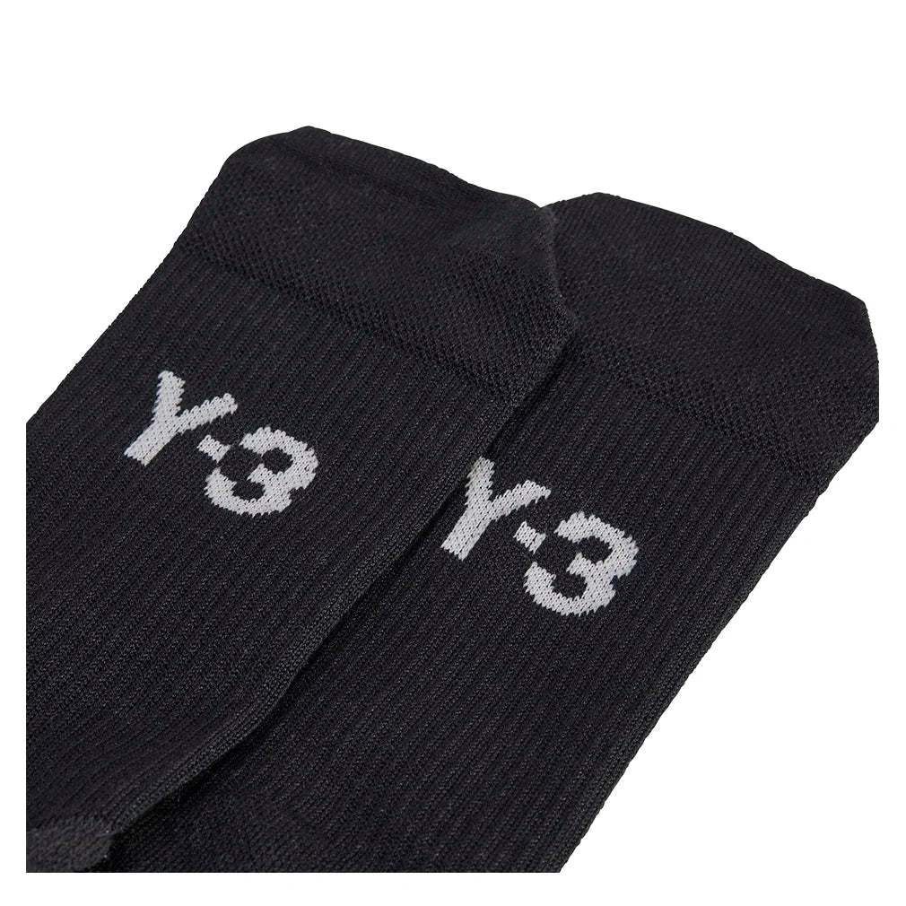 Y-3 Tennis Crew Socks Black and Orbit Grey Socks Adidas