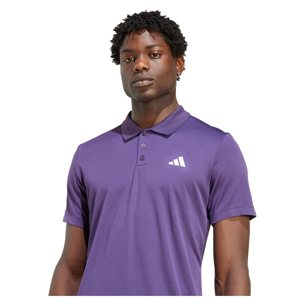Men`s FreeLift Tennis Polo Aurora Plum Apparel Adidas