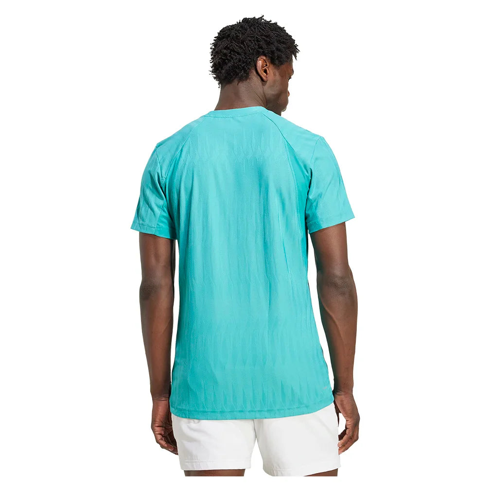Men`s FreeLift Tennis Top Pure Teal Apparel Adidas