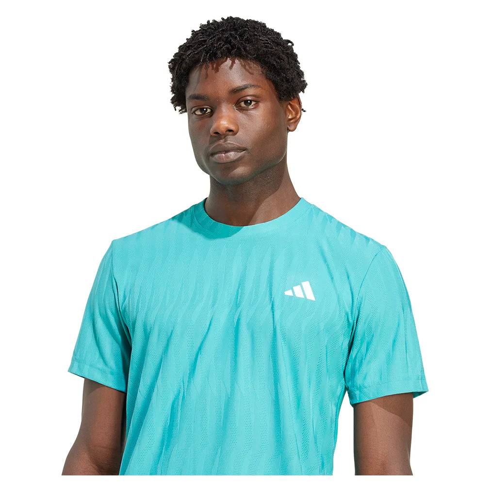 Men`s FreeLift Tennis Top Pure Teal Apparel Adidas