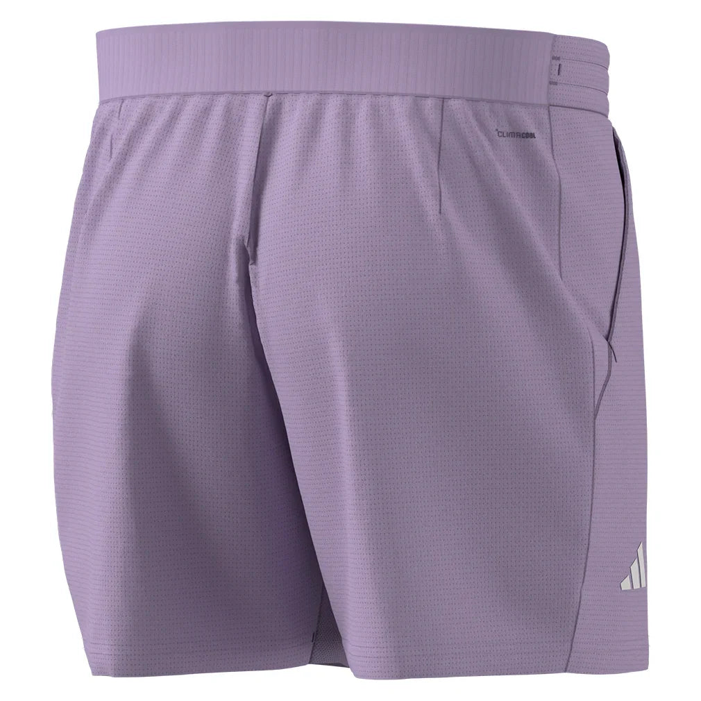 Men`s Ergo 5 Inch Tennis Shorts Powder Plum Apparel Adidas