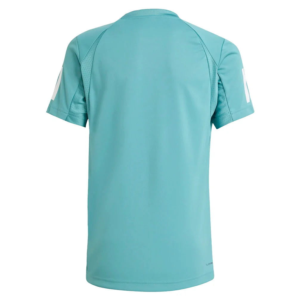 Boys` Club 3-Stripe Tennis Tee Powder Teal Apparel Adidas