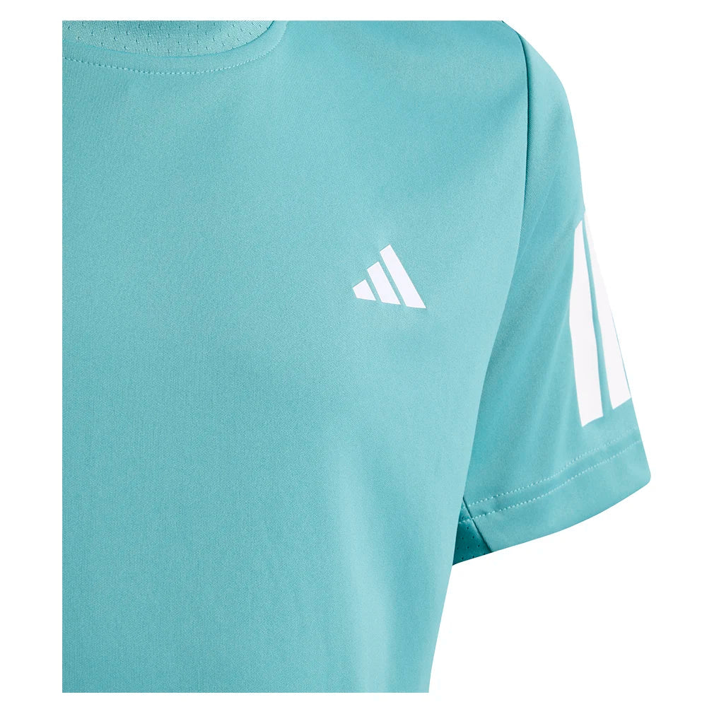 Boys` Club 3-Stripe Tennis Tee Powder Teal Apparel Adidas