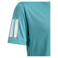 Boys` Club 3-Stripe Tennis Tee Powder Teal Apparel Adidas