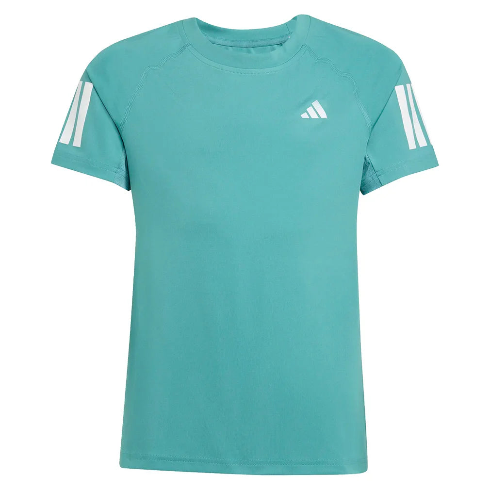 Girls` Club Tennis Tee Powder Teal Apparel Adidas
