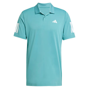 Men`s Club 3 Stripes Tennis Polo Powder Teal Apparel Adidas