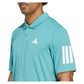 Men`s Club 3 Stripes Tennis Polo Powder Teal Apparel Adidas