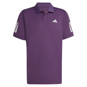 Men`s Club 3 Stripes Tennis Polo Aurora Plum Apparel Adidas