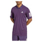 Men`s Club 3 Stripes Tennis Polo Aurora Plum Apparel Adidas