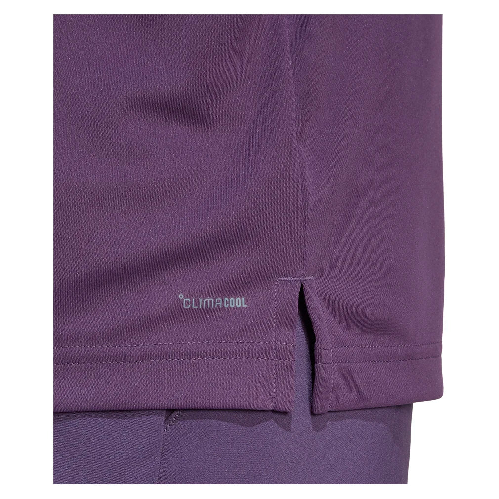 Men`s Club 3 Stripes Tennis Polo Aurora Plum Apparel Adidas