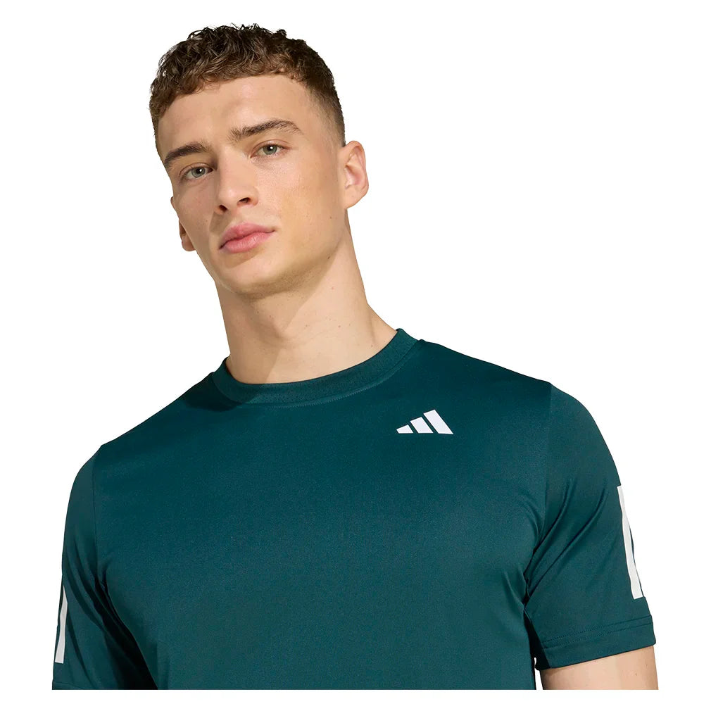 Men`s Club 3 Stripes Tennis Top Aurora Ivy Apparel Adidas