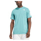 Men`s Club 3 Stripes Tennis Top Powder Teal Apparel Adidas
