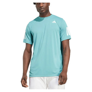 Men`s Club 3 Stripes Tennis Top Powder Teal Apparel Adidas