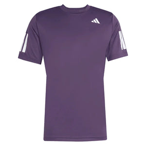 Men`s Club 3 Stripes Tennis Top Aurora Plum Apparel Adidas