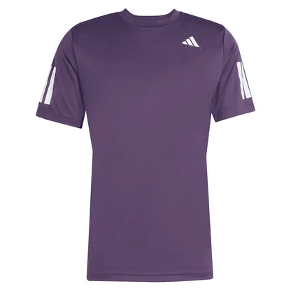 Men`s Club 3 Stripes Tennis Top Aurora Plum Apparel Adidas