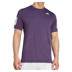 Men`s Club 3 Stripes Tennis Top Aurora Plum Apparel Adidas