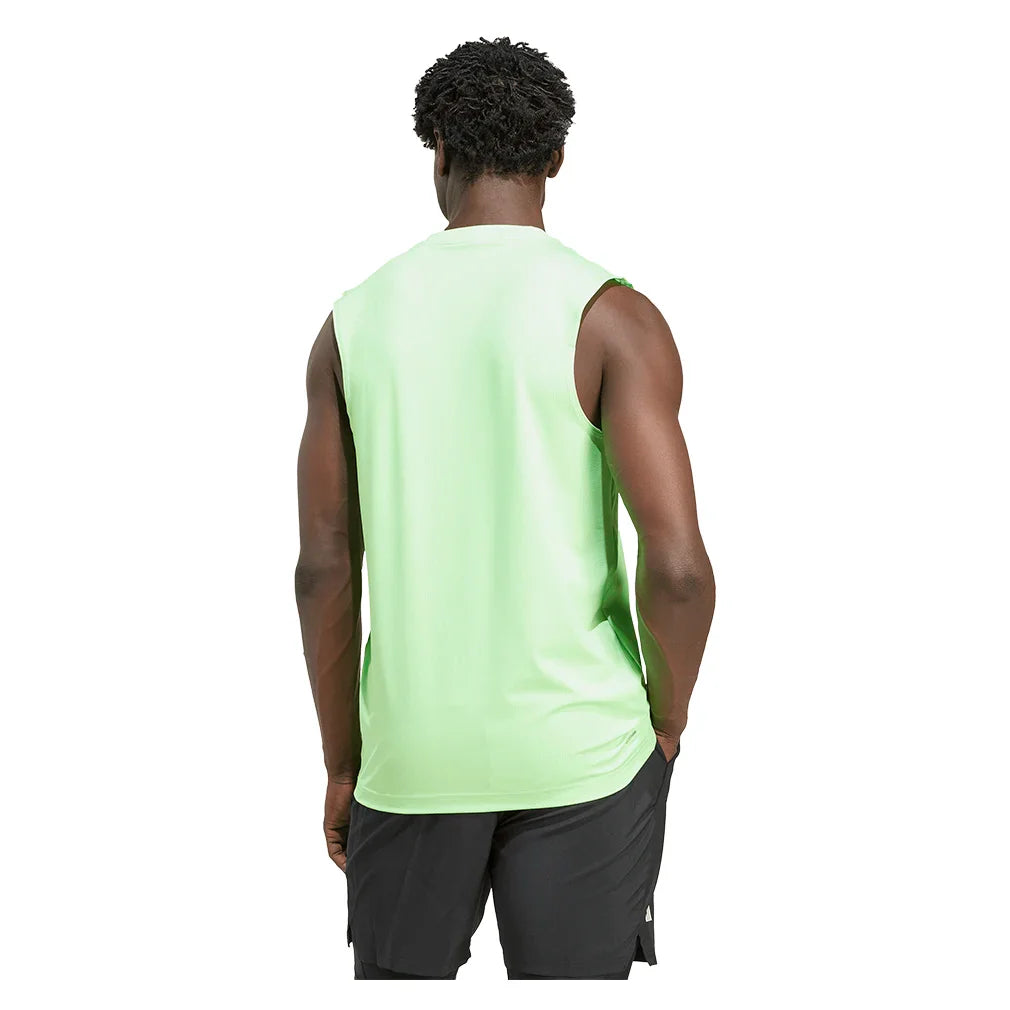 Men's Club Tennis Tank Lime Burst Apparel Adidas