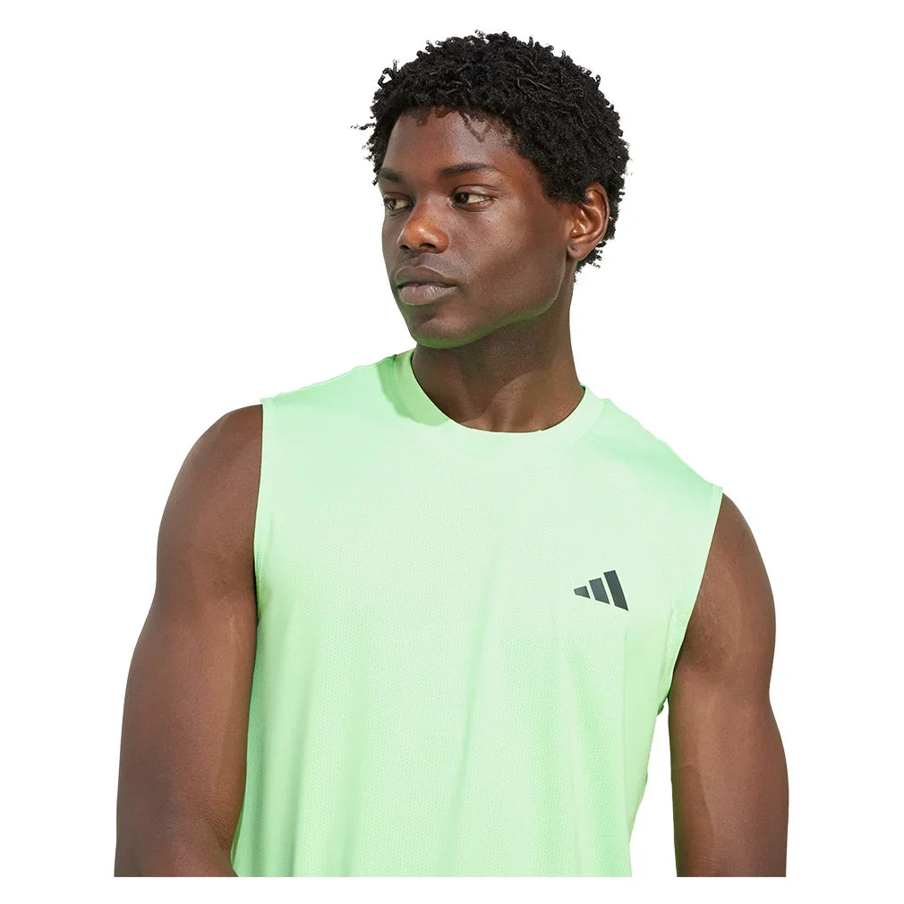 Men's Club Tennis Tank Lime Burst Apparel Adidas