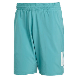 Men`s Club 3 Stripes 9 Inch Tennis Short Powder Teal Apparel Adidas