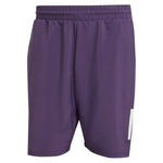 Men`s Club 3 Stripes 7 Inch Tennis Short Aurora Plum Apparel Adidas