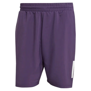 Men`s Club 3 Stripes 7 Inch Tennis Short Aurora Plum Apparel Adidas