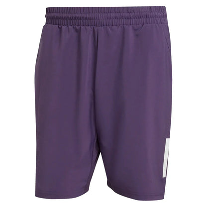 Men`s Club 3 Stripes 7 Inch Tennis Short Aurora Plum Apparel Adidas