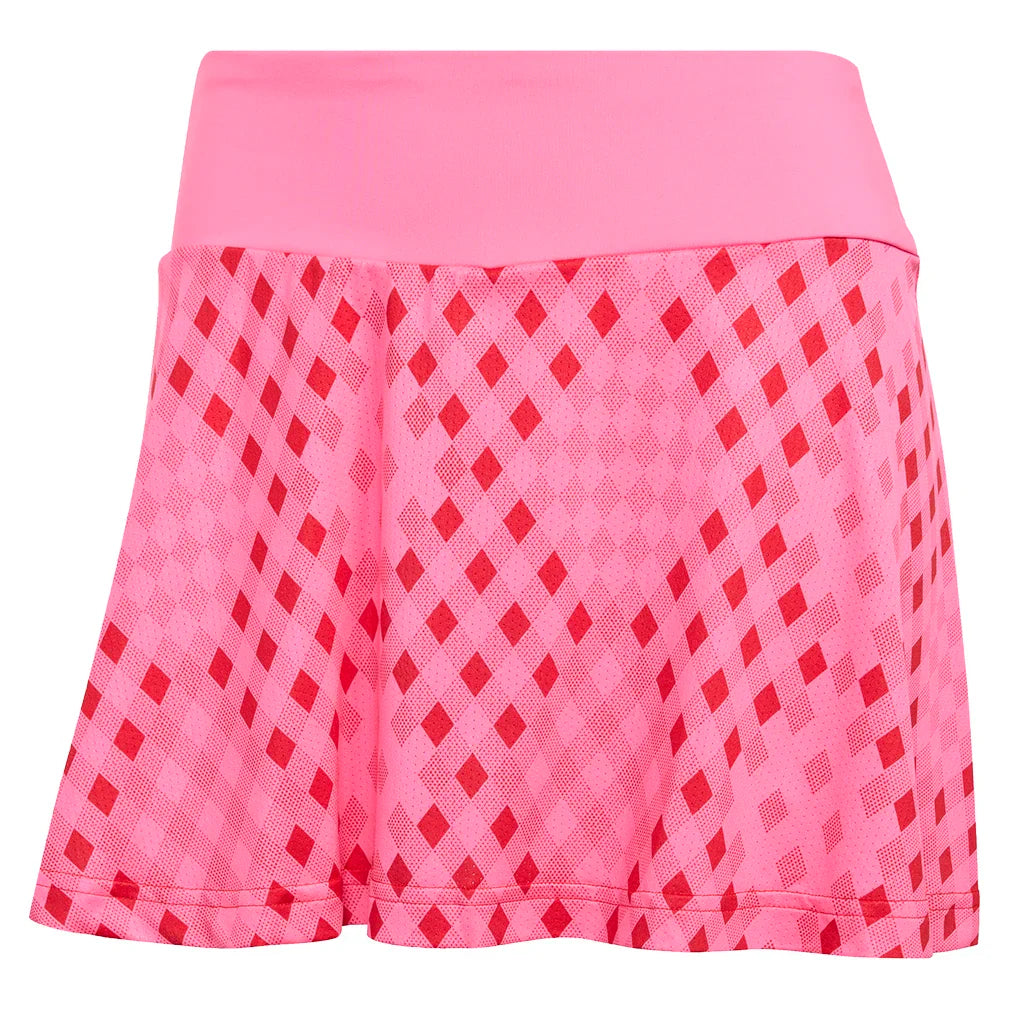 Women`s Club Graphic Tennis Skort Lucid Pink and Better Scarlet Apparel Adidas