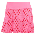 Women`s Club Graphic Tennis Skort Lucid Pink and Better Scarlet Apparel Adidas
