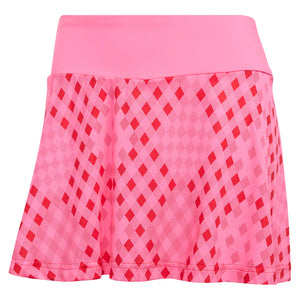 Women`s Club Graphic Tennis Skort Lucid Pink and Better Scarlet Apparel Adidas