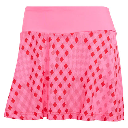Women`s Club Graphic Tennis Skort Lucid Pink and Better Scarlet Apparel Adidas