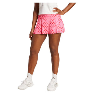 Women`s Club Graphic Tennis Skort Lucid Pink and Better Scarlet Apparel Adidas