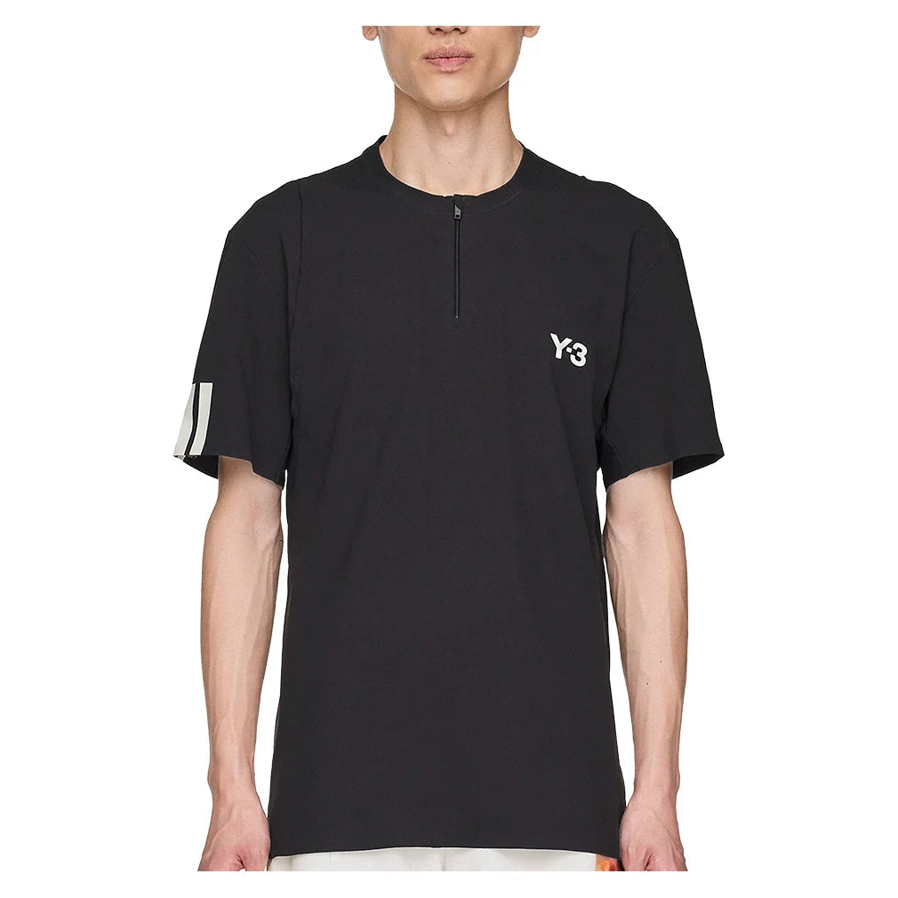 Men`s Y-3 Zip Tennis Top Black Apparel Adidas