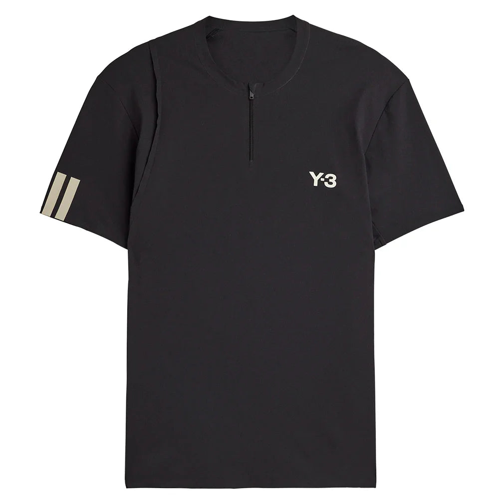 Men`s Y-3 Zip Tennis Top Black Apparel Adidas