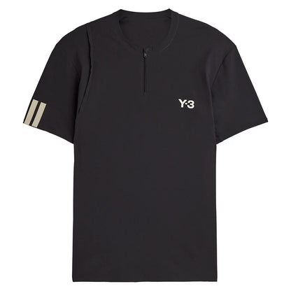 Men`s Y-3 Zip Tennis Top Black Apparel Adidas
