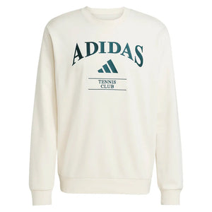 Men`s Heritage Graphic Long Sleeve Tennis Crew Chalk White and Aurora Ivy Apparel Adidas
