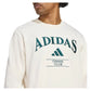 Men`s Heritage Graphic Long Sleeve Tennis Crew Chalk White and Aurora Ivy Apparel Adidas