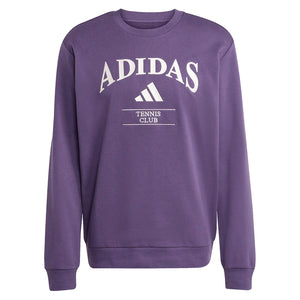 Men`s Heritage Graphic Long Sleeve Tennis Crew Aurora Plum Apparel Adidas