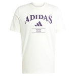 Men`s Heritage Graphic Tennis Tee Chalk White and Aurora Plum Apparel Adidas