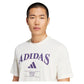 Men`s Heritage Graphic Tennis Tee Chalk White and Aurora Plum Apparel Adidas