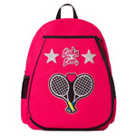 Juniors` Lucky x Supermix Patch Tennis Backpack Shocking Pink Bags Lucky In Love