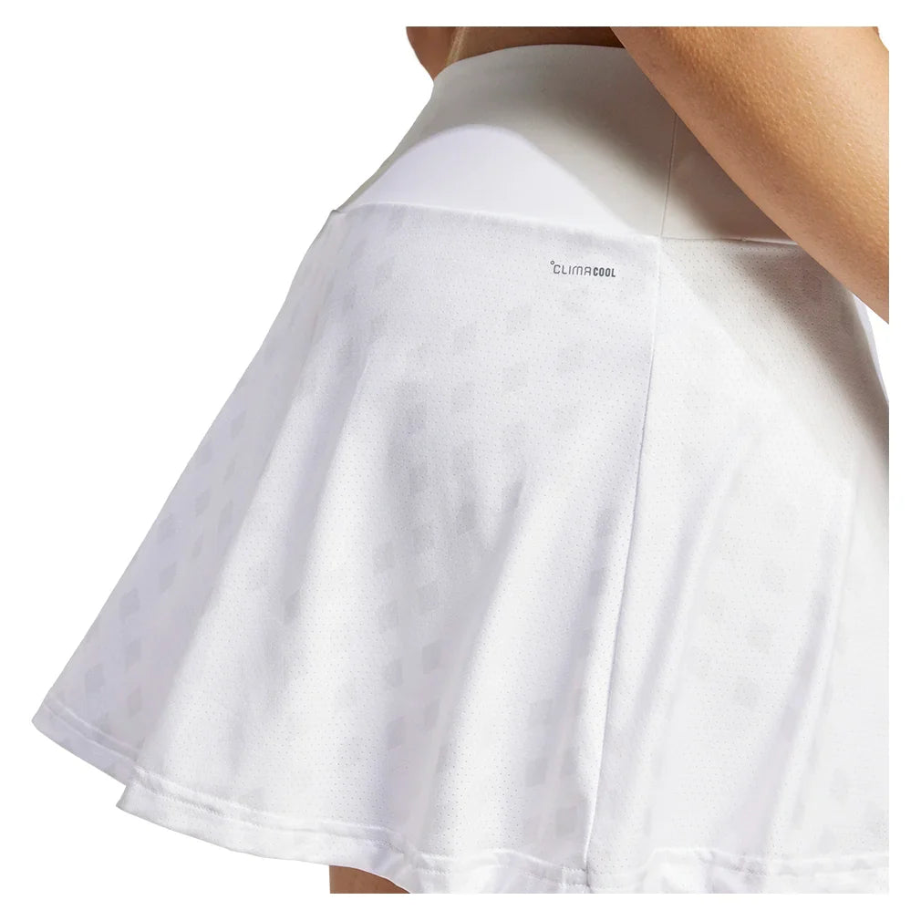 Women`s Club Graphic Tennis Skort White and Dash Grey Apparel Adidas