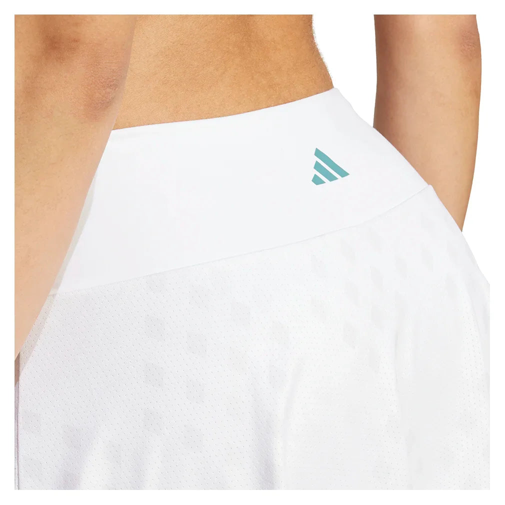 Women`s Club Graphic Tennis Skort White and Dash Grey Apparel Adidas