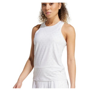 Women`s Club Graphic Tennis Tank White and Dash Grey Apparel Adidas