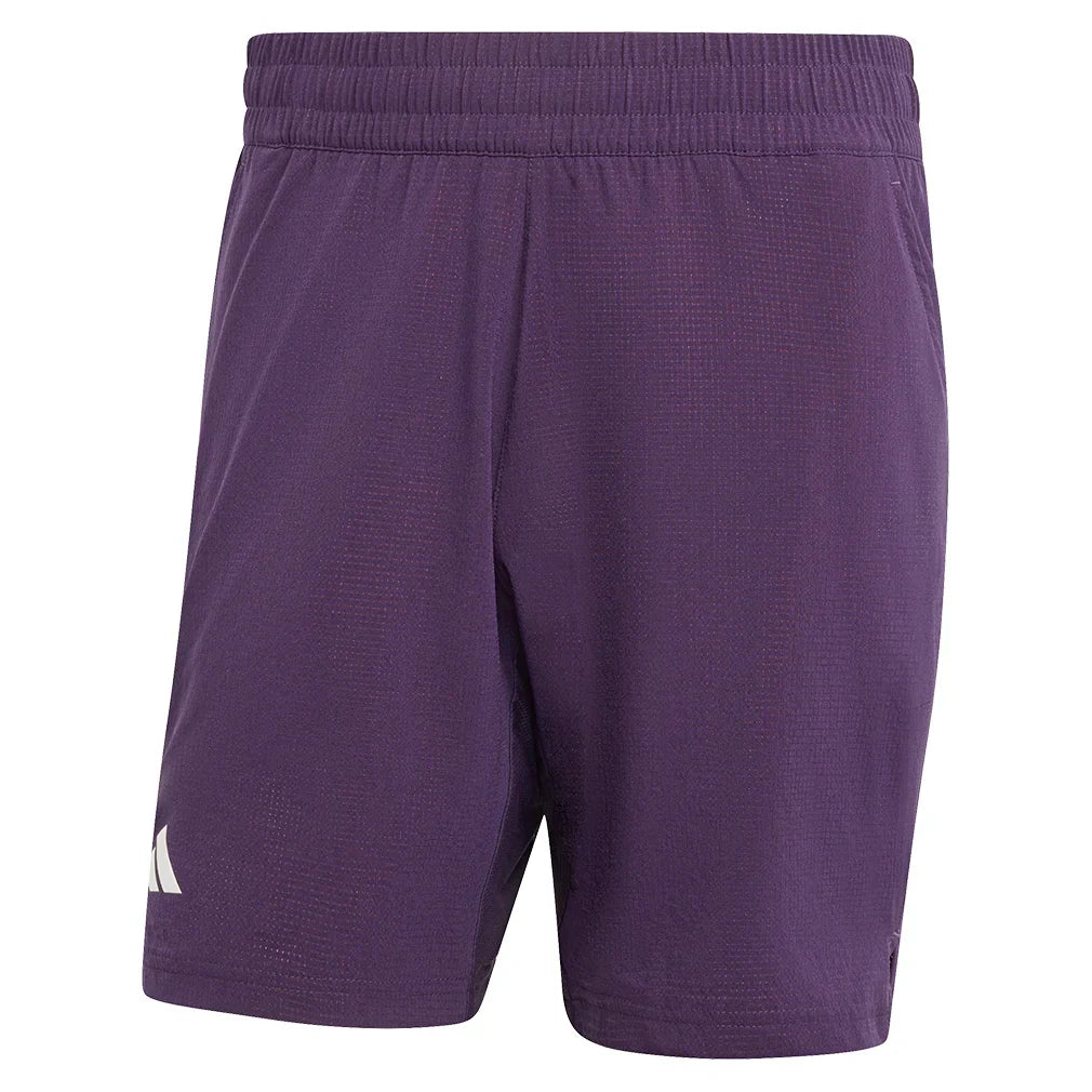 Men`s Ergo 9 Inch Tennis Shorts Aurora Plum Apparel Adidas