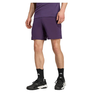 Men`s Ergo 9 Inch Tennis Shorts Aurora Plum Apparel Adidas