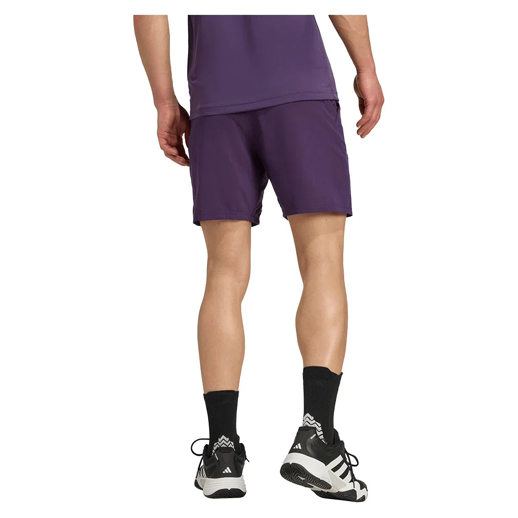 Men`s Ergo 9 Inch Tennis Shorts Aurora Plum Apparel Adidas