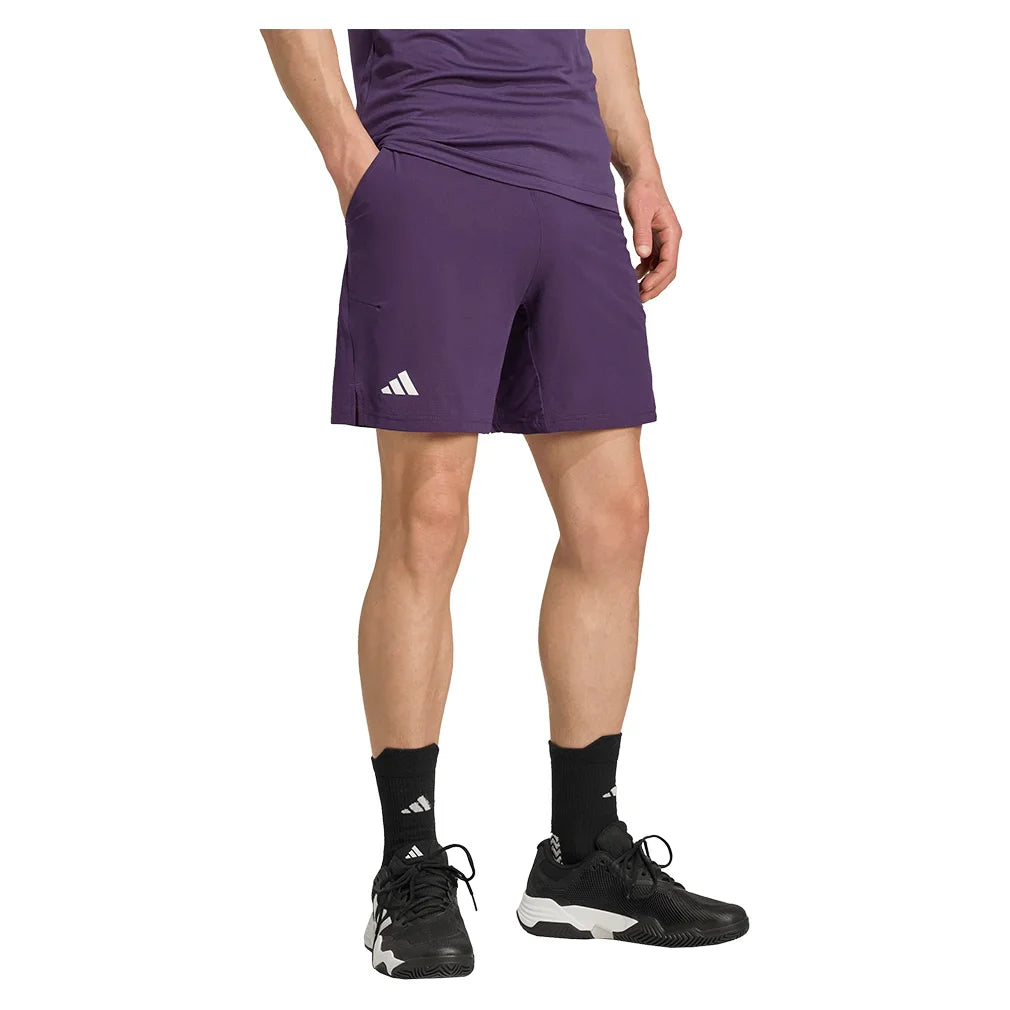 Men`s Ergo 7 Inch Tennis Shorts Aurora Plum Apparel Adidas