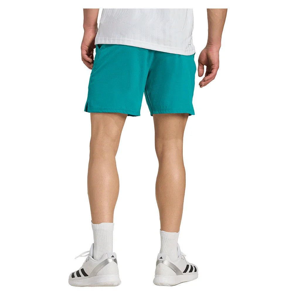 Men`s Ergo 7 Inch Tennis Shorts Pure Teal Apparel Adidas