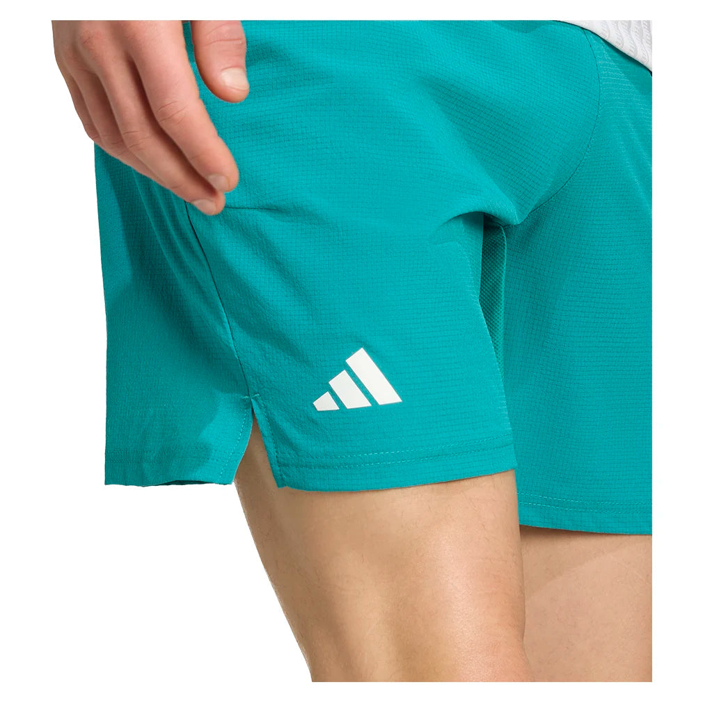 Men`s Ergo 7 Inch Tennis Shorts Pure Teal Apparel Adidas