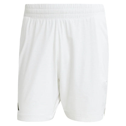 Men`s Ergo 9 Inch Tennis Shorts White Apparel Adidas